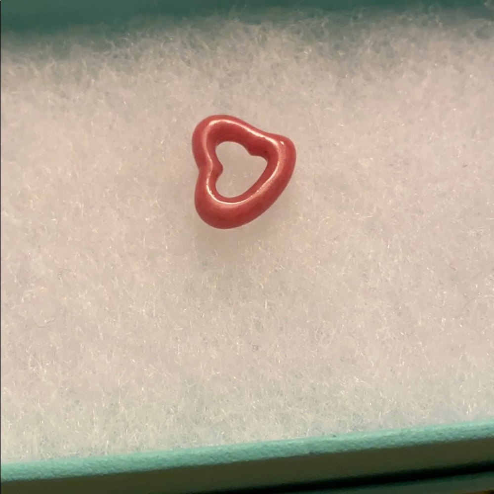 Tiffany & Co. rhodonite open heart pendant